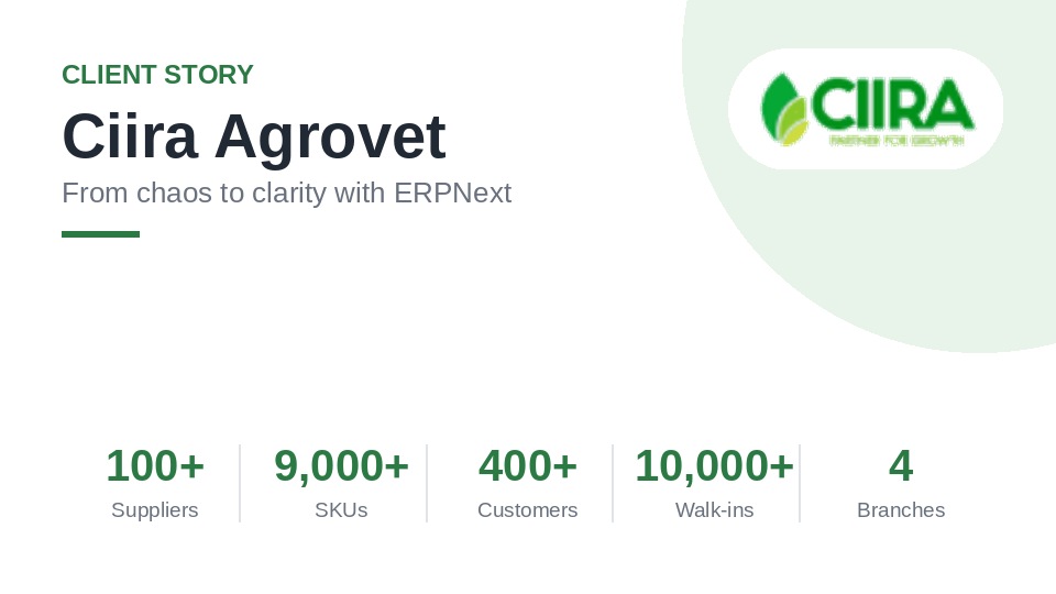 Transforming distribution with Frappe's ERPNext, Ciira Agrovet